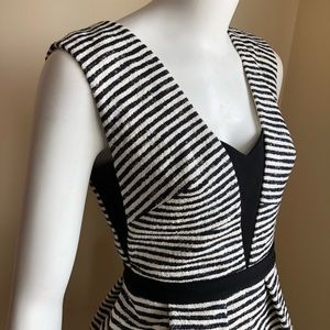 BCBGmaxazria black & white striped dress